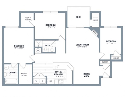 Laurel Floor Plan- Owings Park